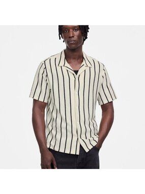 NWT Madewell The Textured Knit Camp Collar Shirt - Size: Small